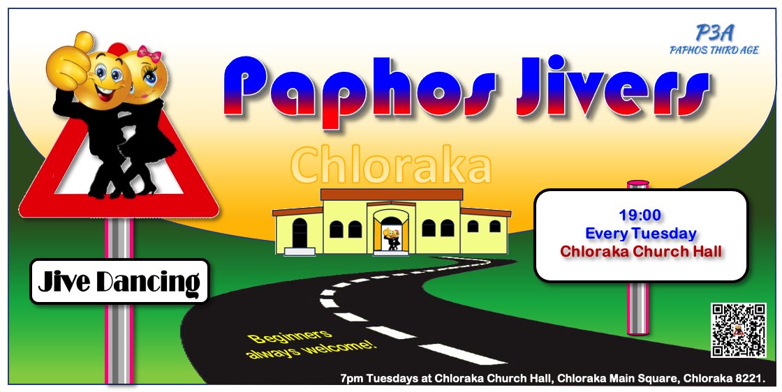 Paphos-Jivers Main Welcome Banner - the signpost has all the information about upcoming closures